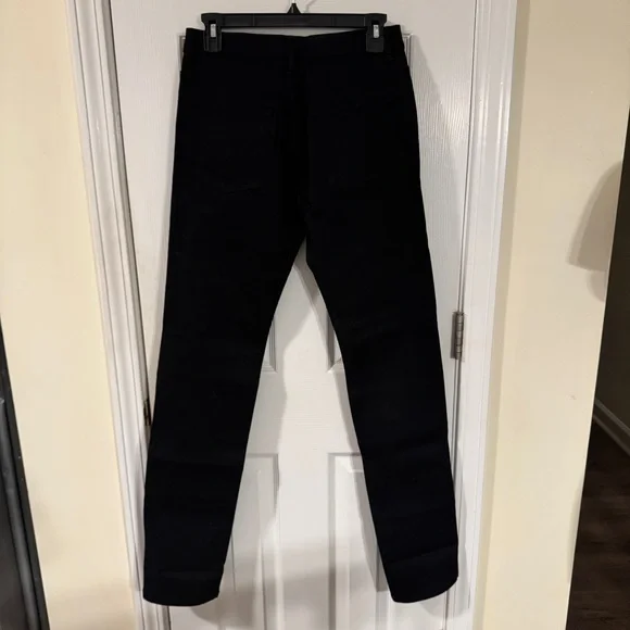 The Kooples Black Regular Fit Jeans Size 27 NWT Skull Button Stretch Denim - Picture 2 of 14